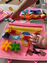 Customer photo review of Bright Haven™ Montessori Busy Board