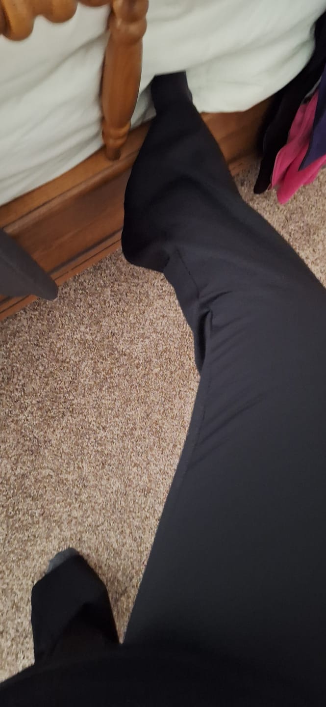 Customer photo review of High-Waisted Tummy Control Pocket Flare Leggings