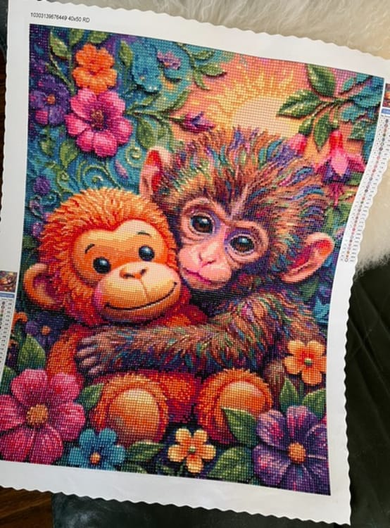Customer photo review of Punch’s Blooming Joy (Diamond Painting)