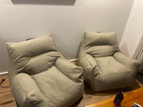 Customer photo review of MARGOT BEAN BAG - LINEN CREAM GREY