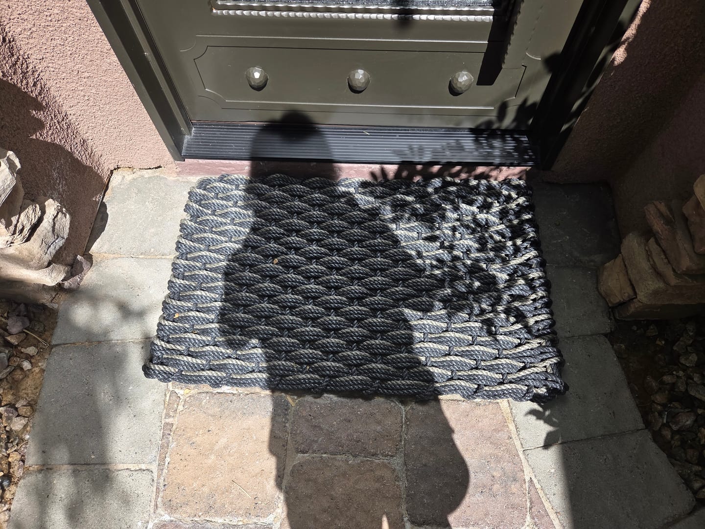 Customer photo review of Charcoal + Charcoal + Mushroom Doormat