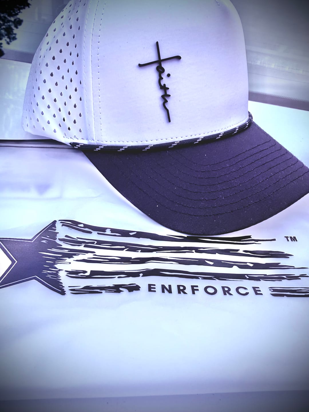 Customer photo review of Faith Snapback - White
