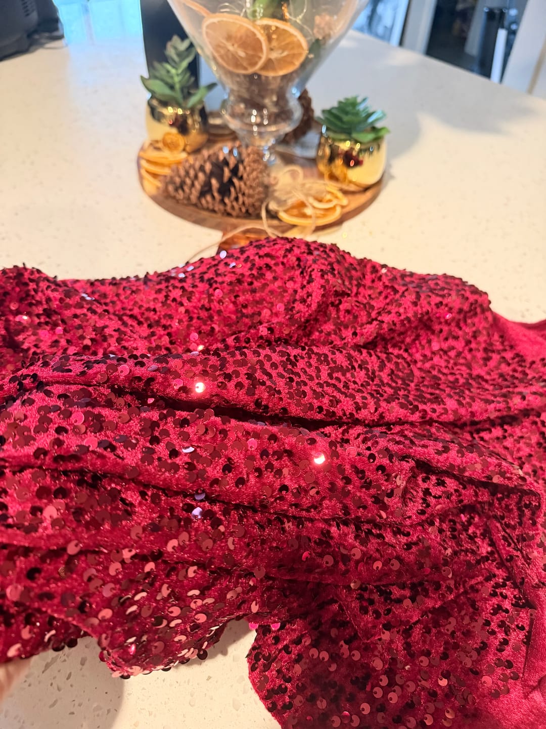Customer photo review of Orange Liquid Bridal Satin
