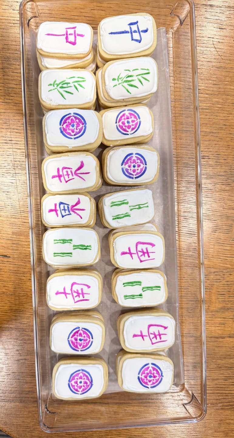Customer photo review of Mahjong Tiles Cookie Stencil Set