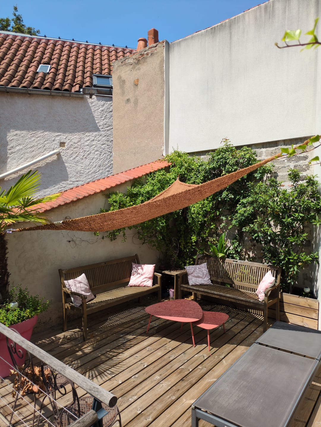 Customer photo review of Voile d'ombrage en fibre de coco