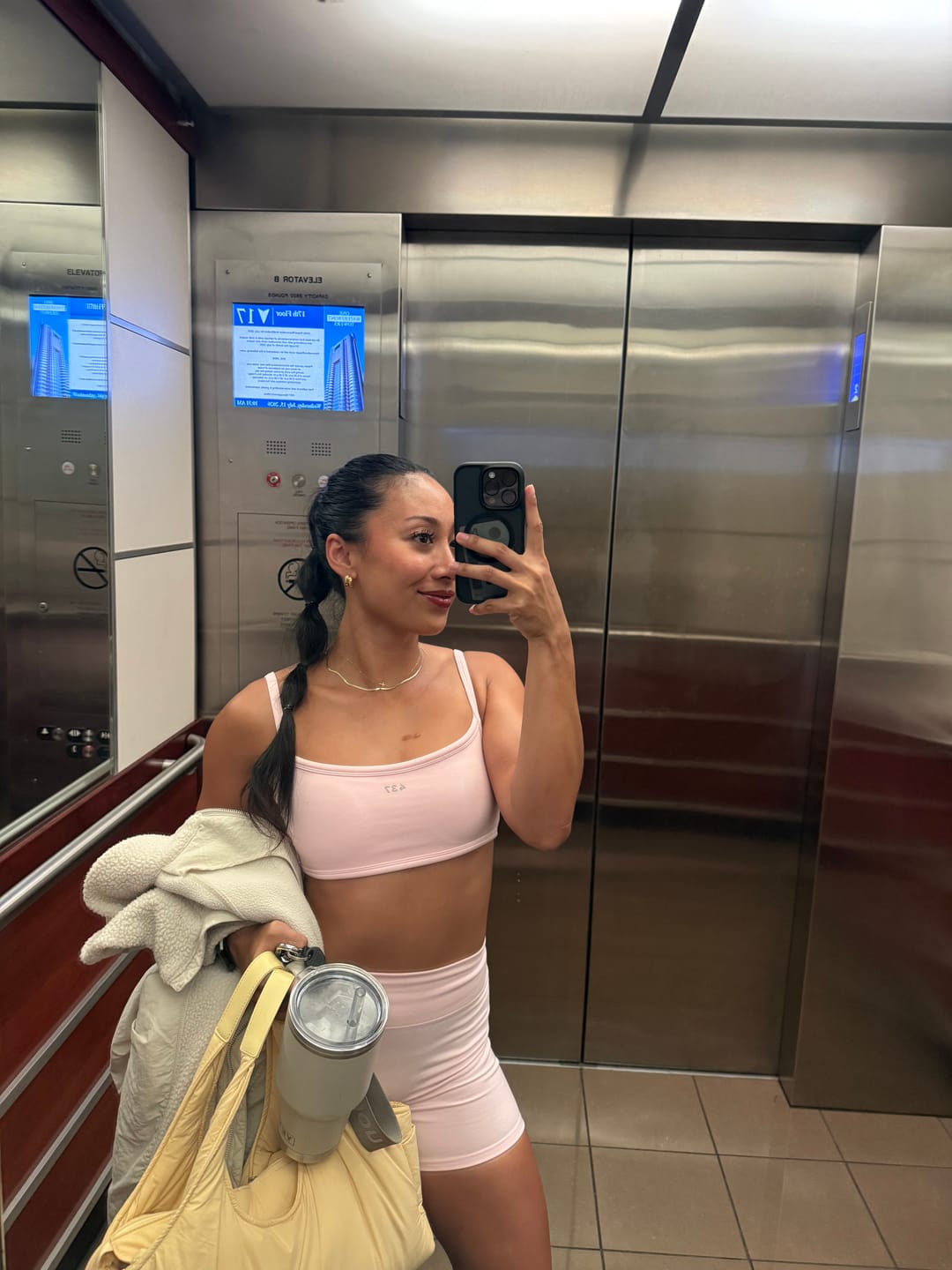 Customer photo review of The Micro Bra / Powder-Pink