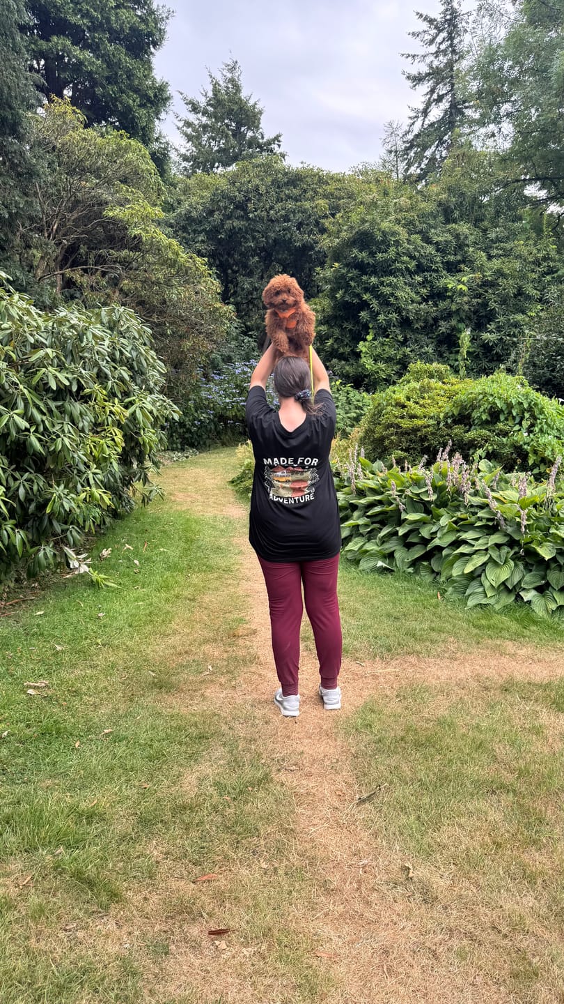 Customer photo review of Made to adventure T shirt