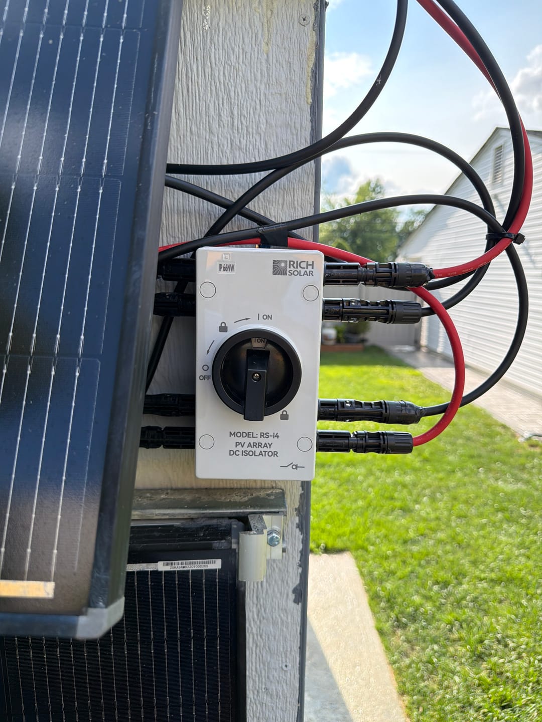 Customer photo review of Solar PV DC Quick Disconnect Switch | Solar Array DC Quick Disconnect Switch | 1500 Volt 55 Amp | 2 Pole 1 String | Easy to Install