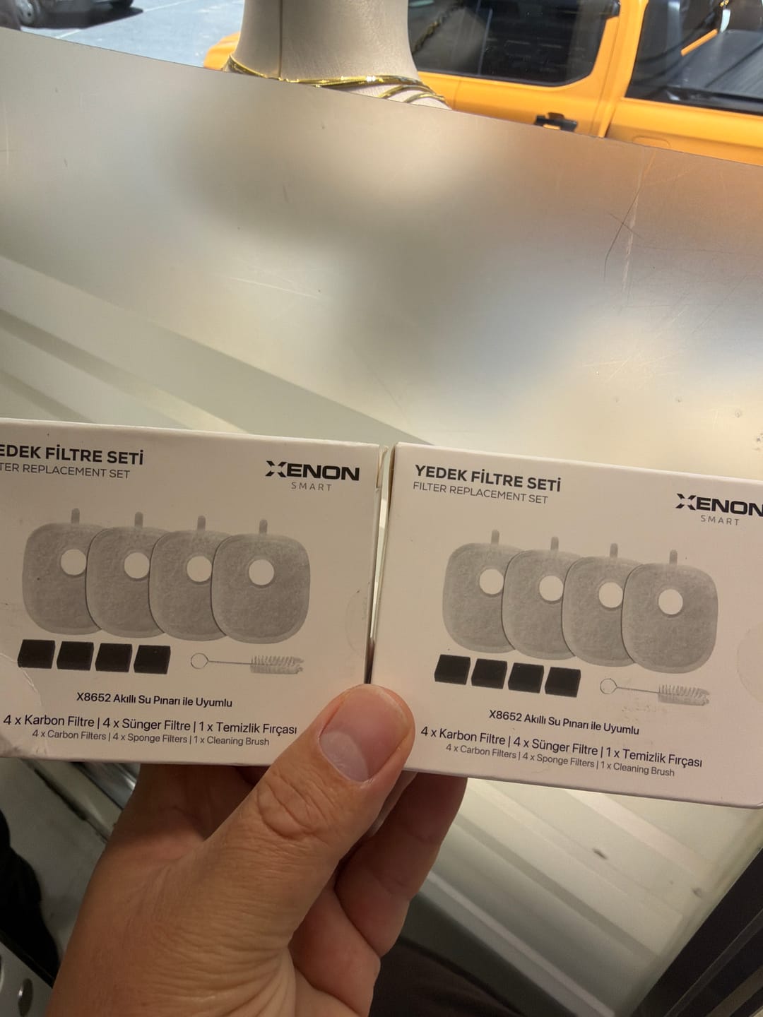 Customer photo review of Kedi Su Pınarı Filtresi (X8652 ve X8653 Uyumlu) | 4'lü Set, Fırça ve Süngerli Yedek Parça (X8783)