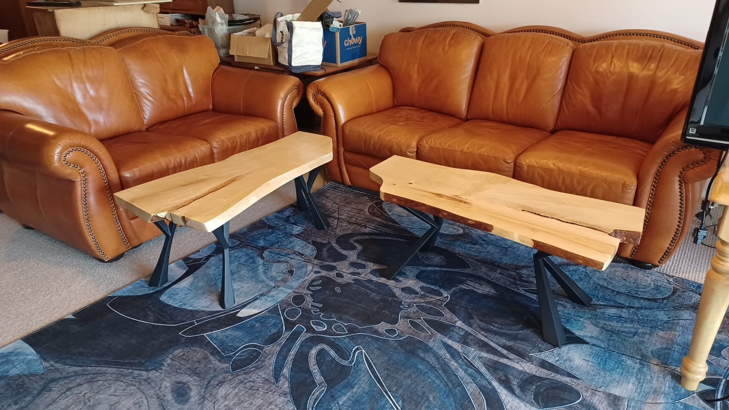 Customer photo review of Coffee Table Legs 125 Kheops 16.1" H Modern Metal Furniture