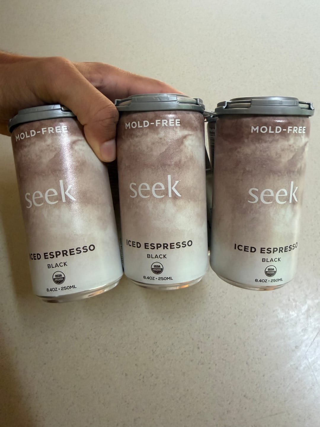 Customer photo review of Seek® Organic Mold-Free Iced Espresso