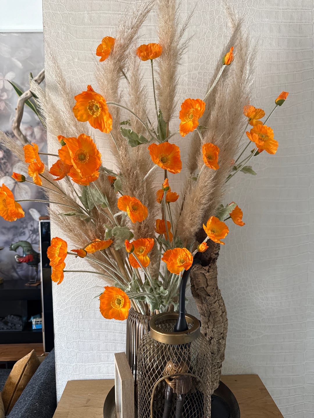 Customer photo review of Zijden Klaprozen - Licht oranje