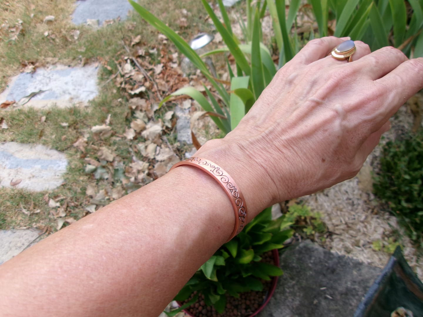 Customer photo review of Bracelet, anneau en cuivre de magnétothérapie avec aimants