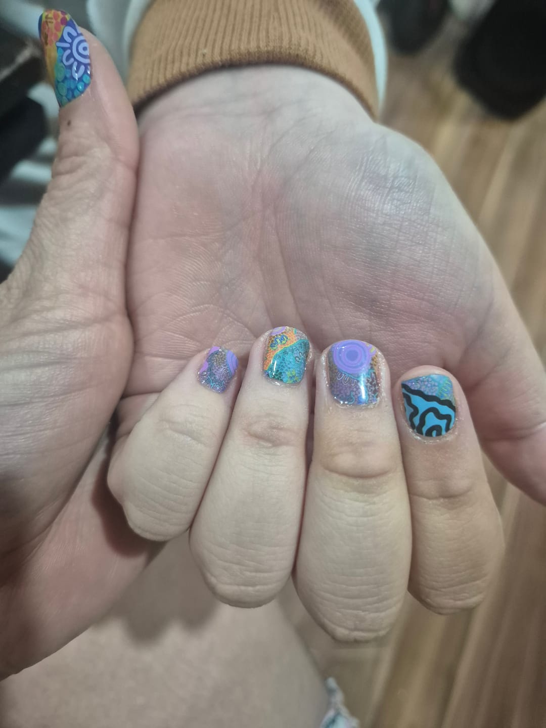 Customer photo review of Magali Biik (This land) x Luruk In | Nail Polish Wraps