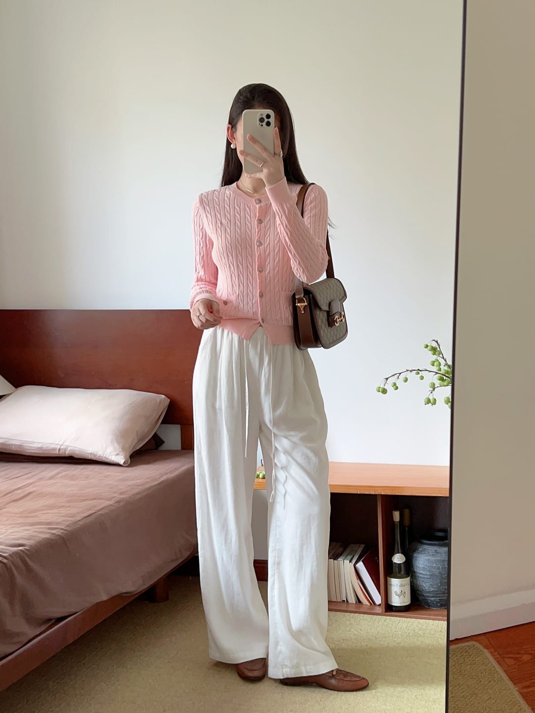Customer photo review of LILY Bouclé Knit Cardigan