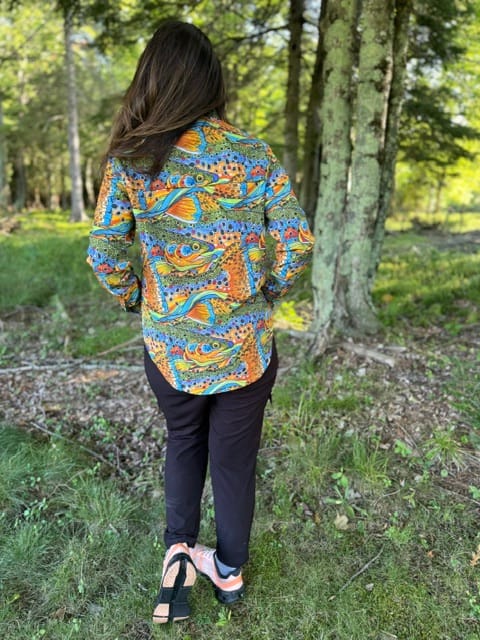 Customer photo review of Unbound Brown Tunic Fishing Shirt