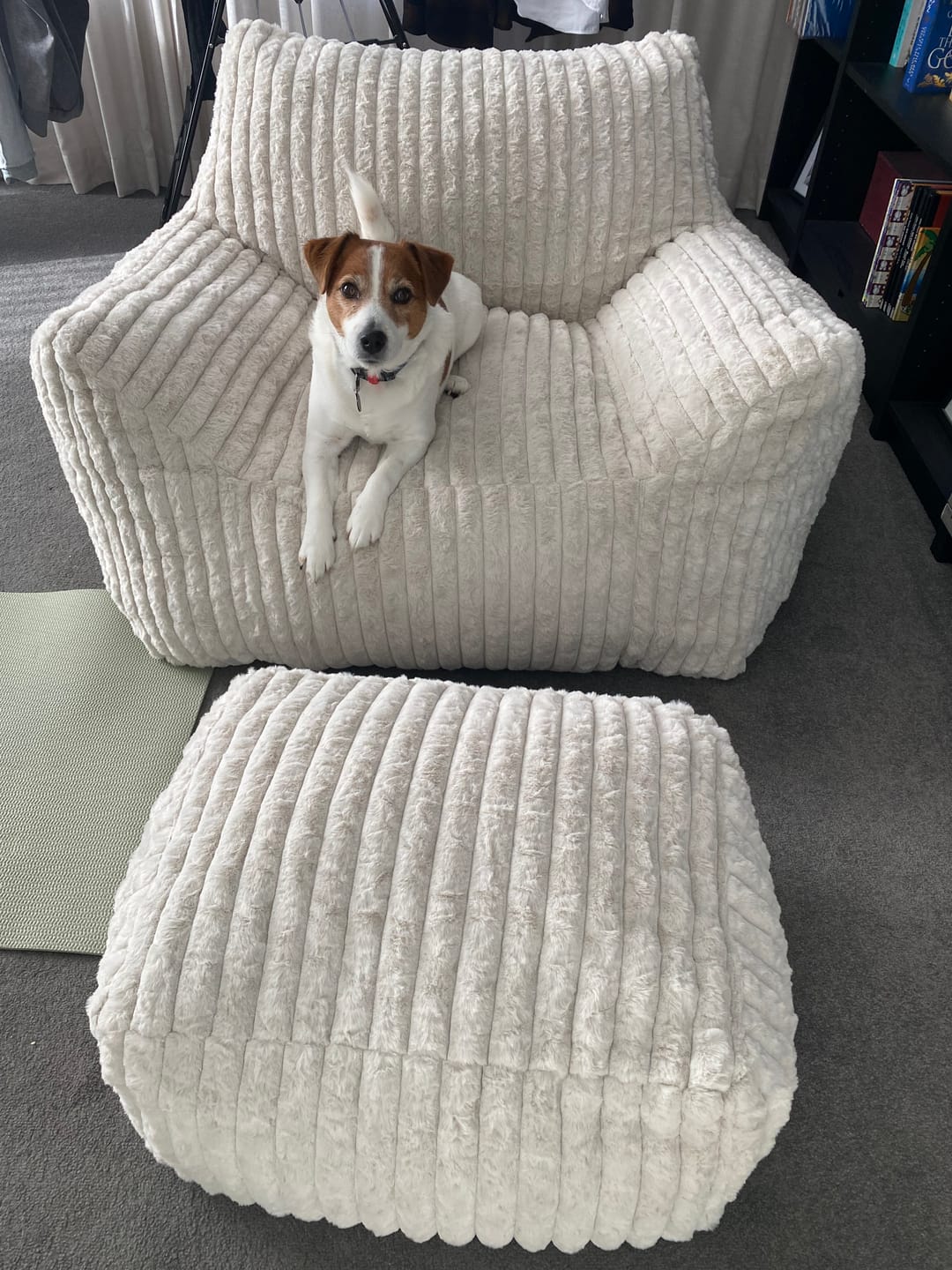Customer photo review of DODO LOUNGE CHAIR - CHANNEL CORD FROSTED GRAY