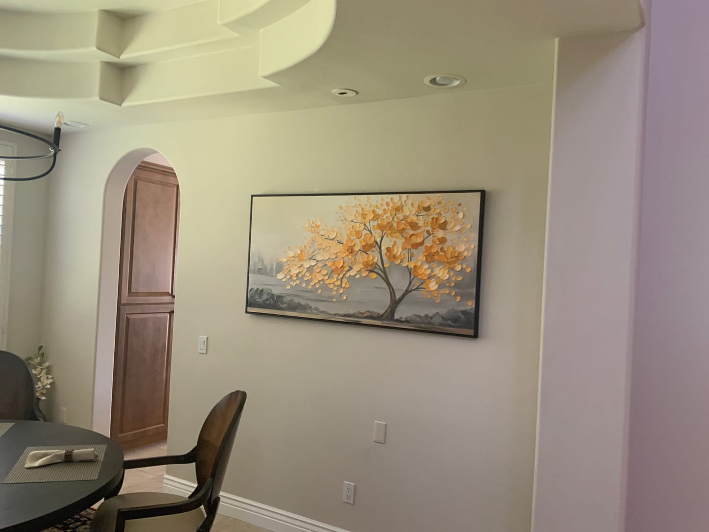 Customer photo review of Abstract Flower And Tree Textured Canvas Art #MF007