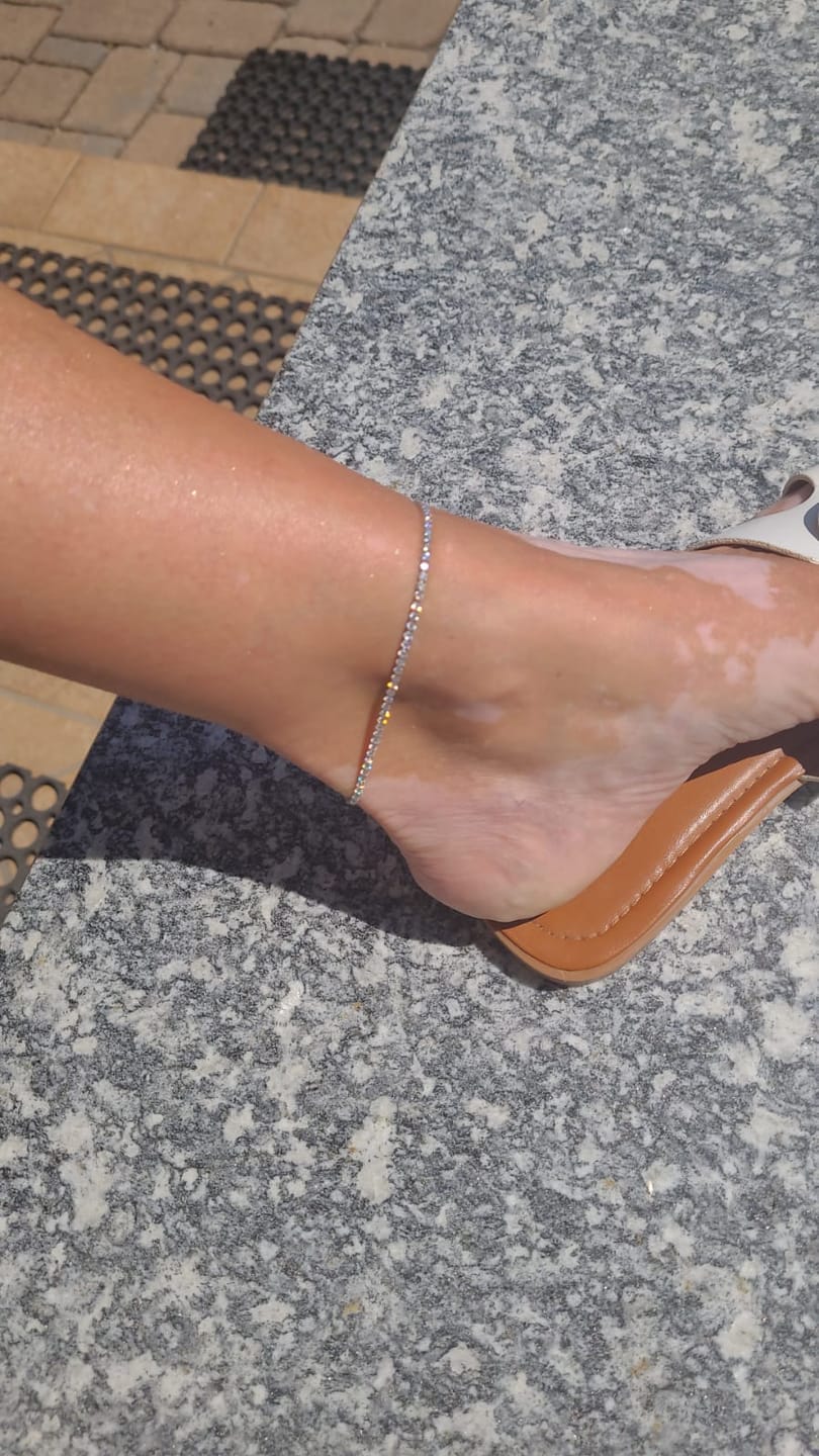 Customer photo review of Cavigliera Tennis Pietra 2 mm base ACCIAIO inox