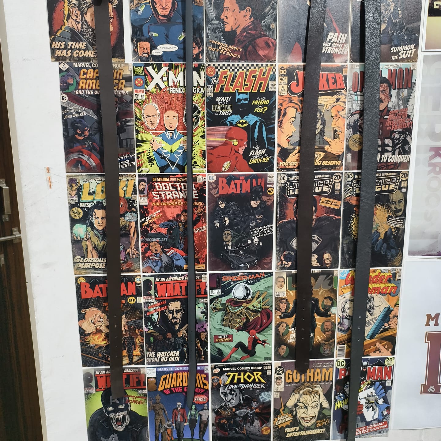 Customer photo review of VINTAGE COMIC BOOK COVERS - WALL COLLAGE POSTERS