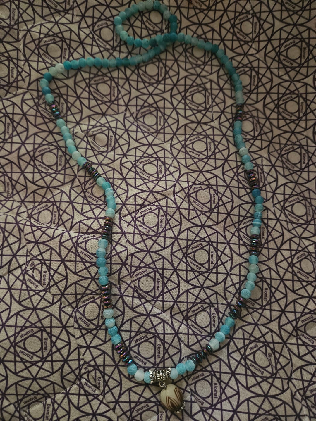 Customer photo review of Relaxing Blue Onyx Stone Mala