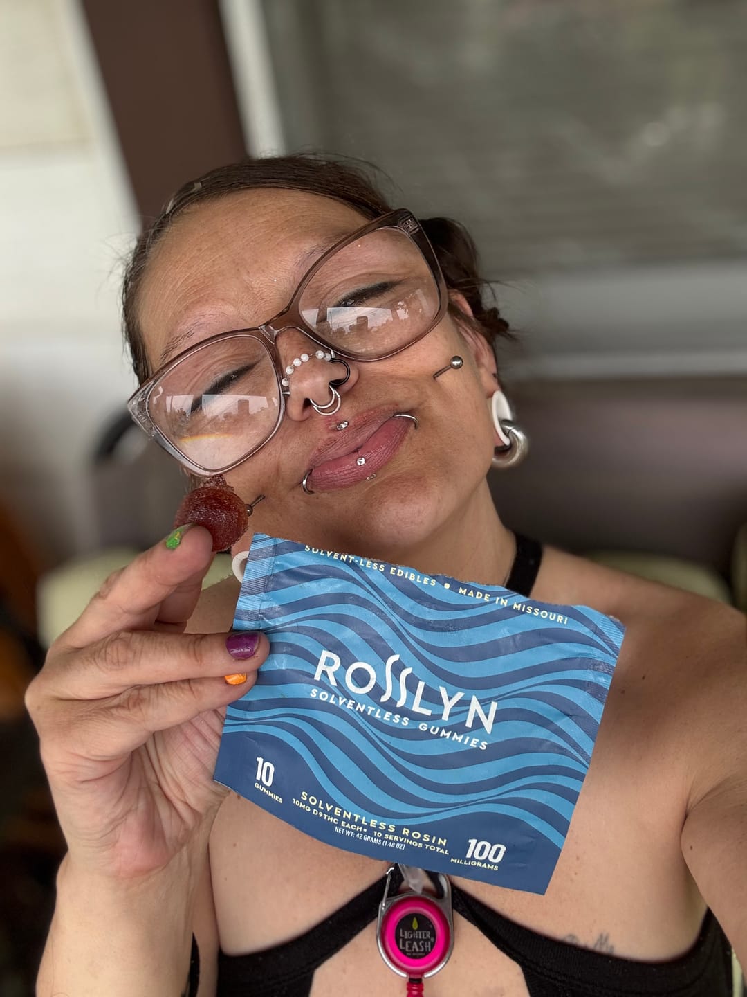 Customer photo review of Solventless Live Rosin Gummies