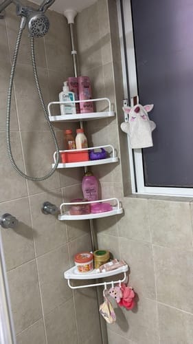 Customer photo review of Esquinero Organizador De Ducha Ajustable