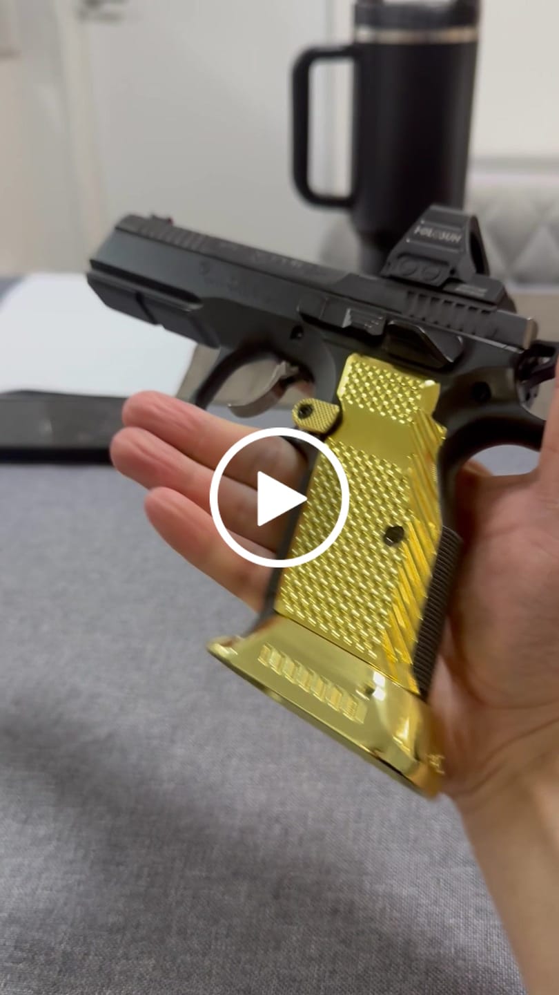 Customer video review of CZ Shadow 2 Brass Flat Grips – Magwell Cut
