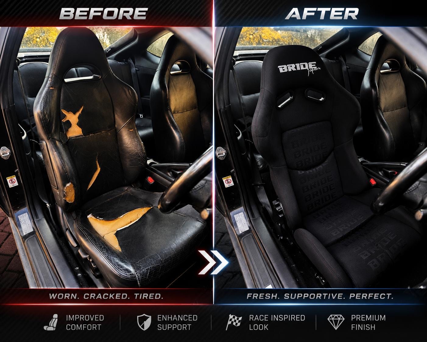 Customer photo review of Bride Stradia II Japan Style Recliner Seat - ADR Approved