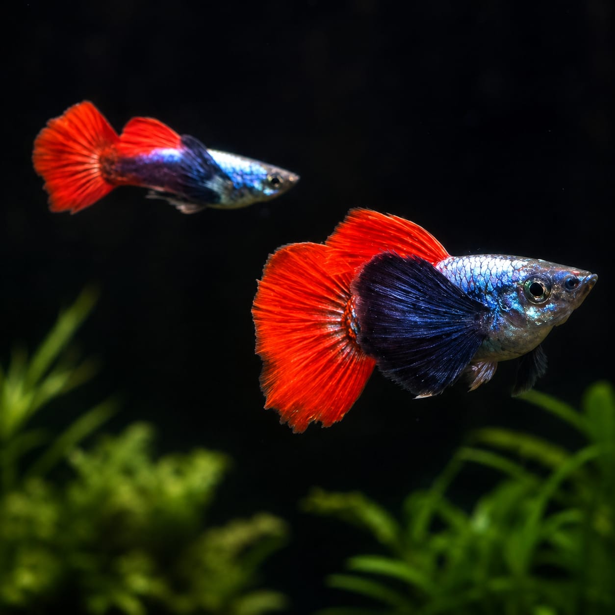 Customer photo review of Dumbo Red Tail Guppy Fish