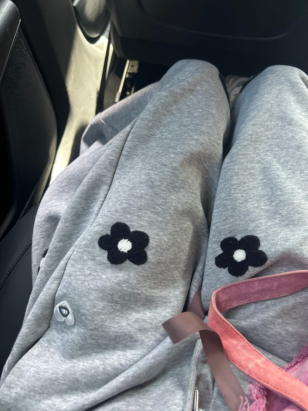 Customer photo review of Aelfric Eden Floral Embroidery Baggy Barrel Sweatpants