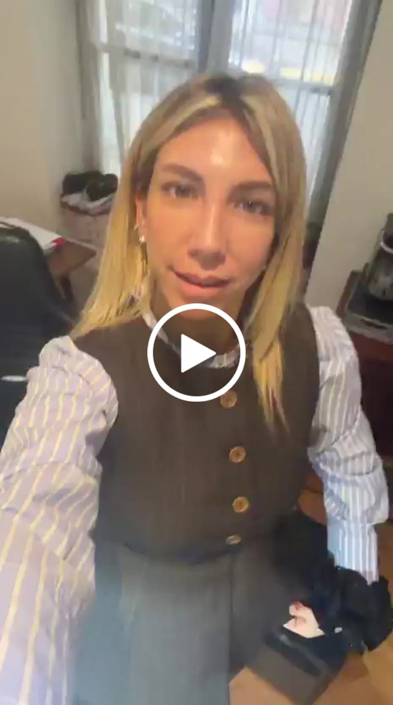 Customer video review of Blazer Dúo Azul