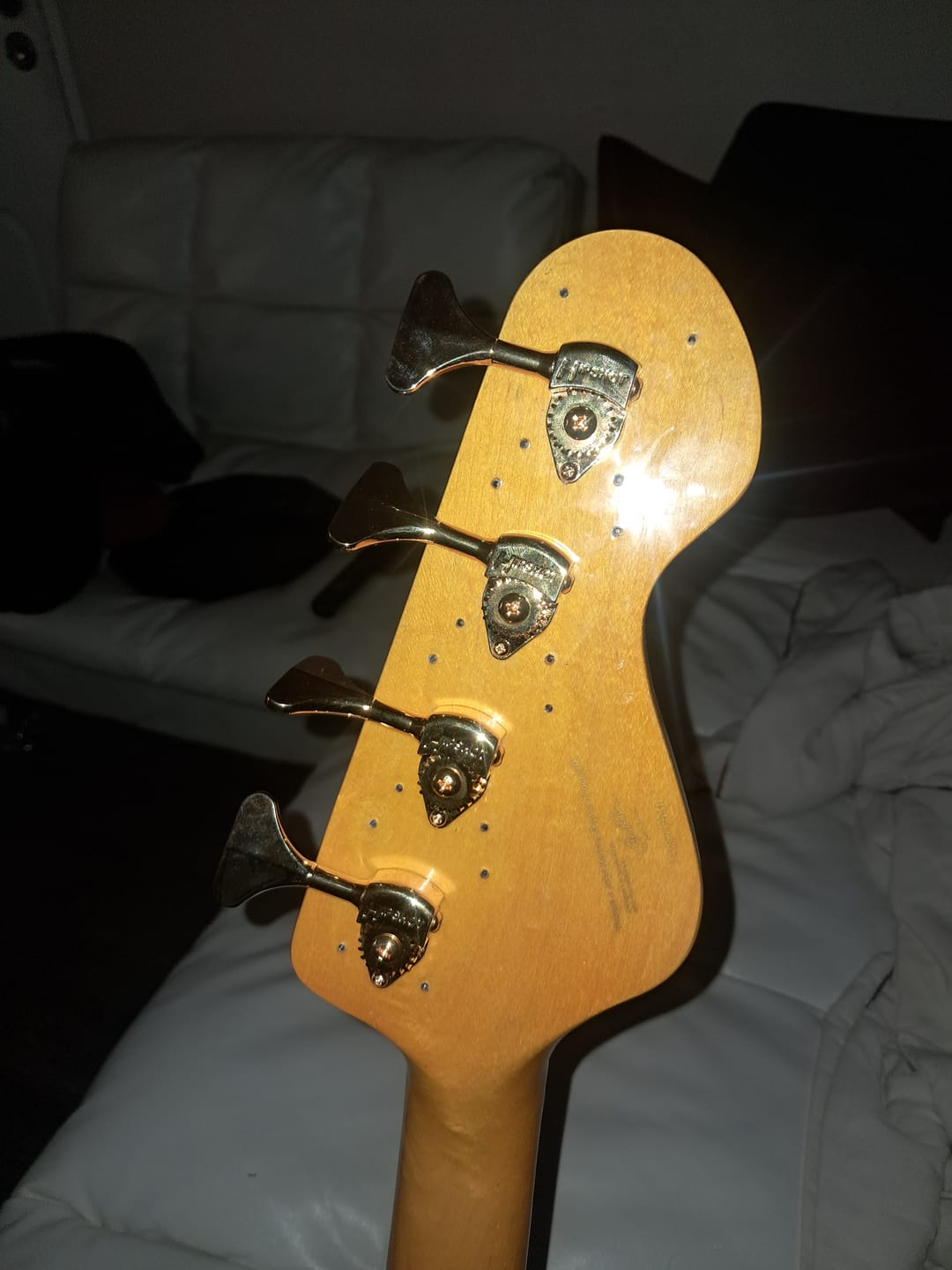Customer photo review of Licensed Ultralite® Bass Tuning Machine 1/2" (Sold Individually)