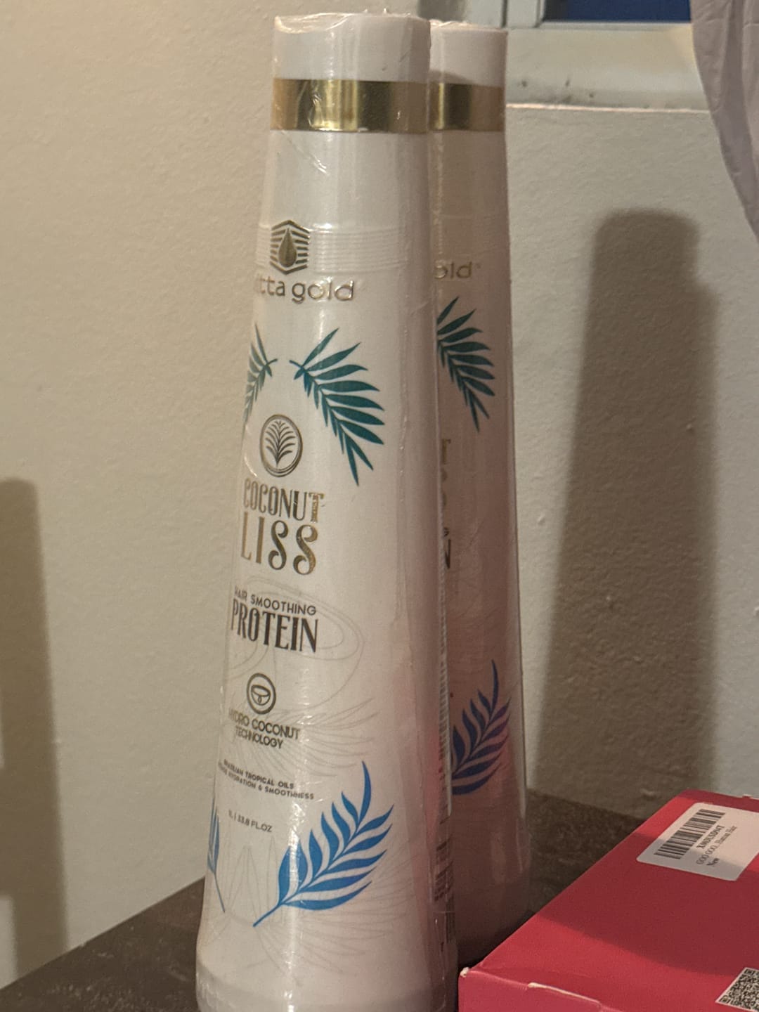 Customer photo review of Coconut Liss™ Hair Straightening Protein 1L/1000ml (33.8 fl. oz)