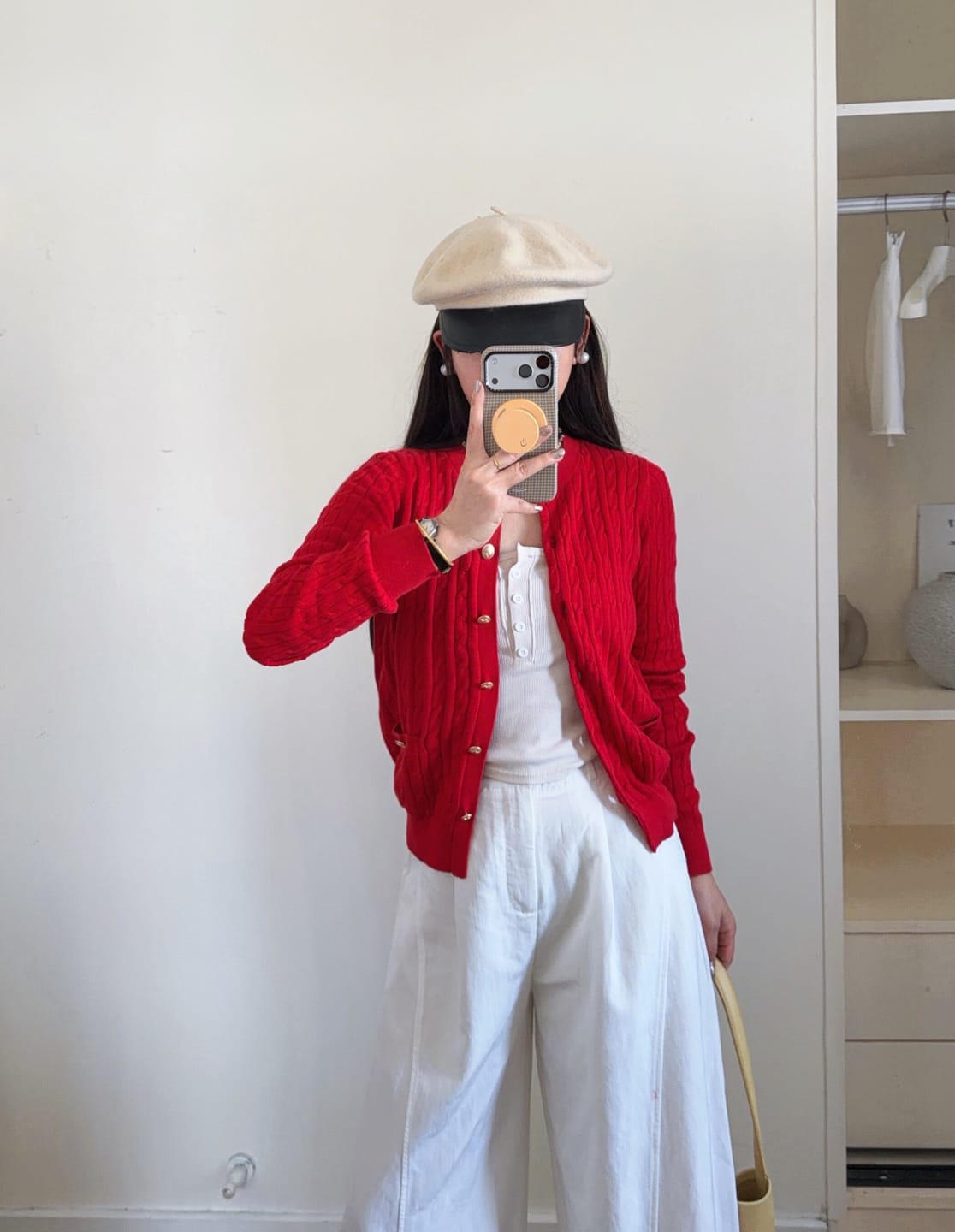 Customer photo review of LILY Bouclé Knit Cardigan