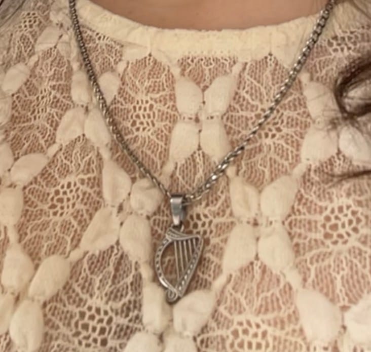 Customer photo review of Harp Necklace