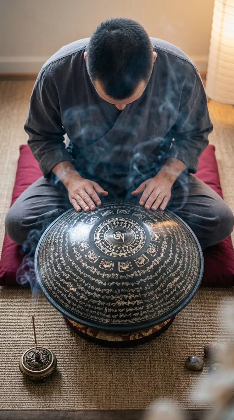 Customer photo review of Cosmos Tantra Tibetan Handpan - 9/10/12 Notes Gift Set