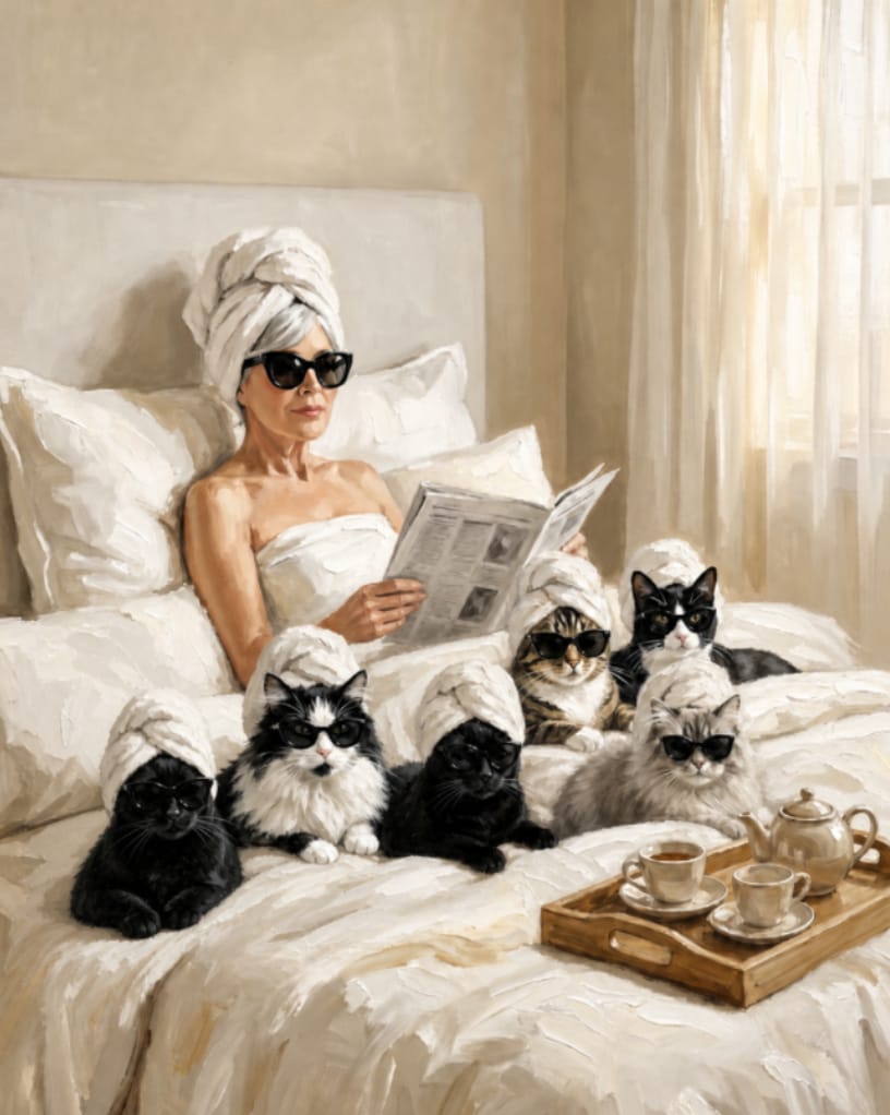 Customer photo review of Artzuzu Custom Portrait For Pets & Their Person - Leisure Morning