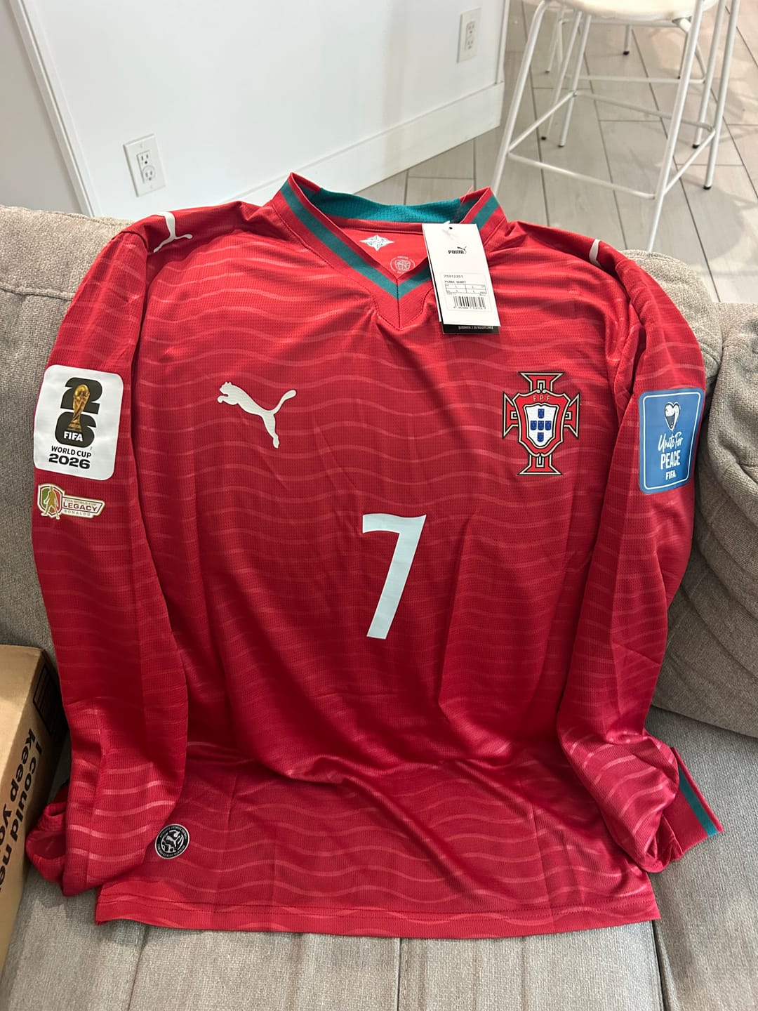 Customer photo review of Cristiano Ronaldo Portugal 2026 Red Home New Season Long Sleeve Football Jersey