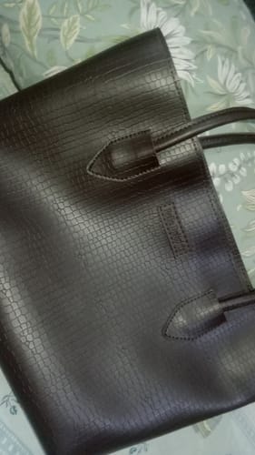 Customer photo review of Brown Belle Croc Tote Bag