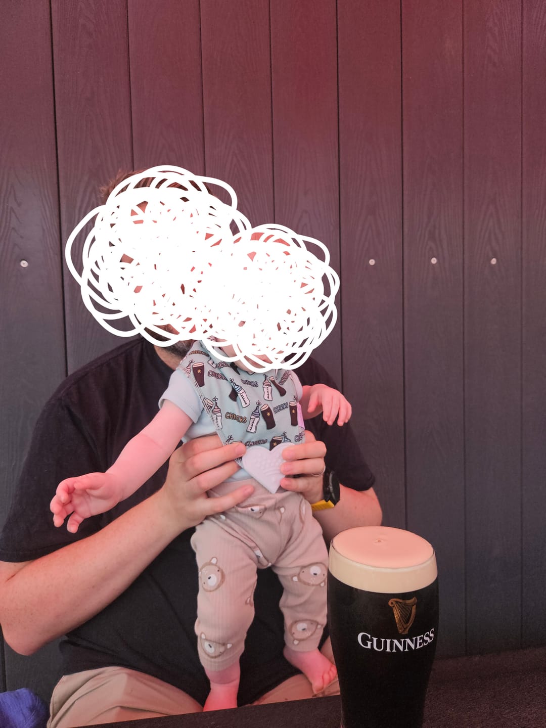 Customer photo review of Cheers Teething Bib