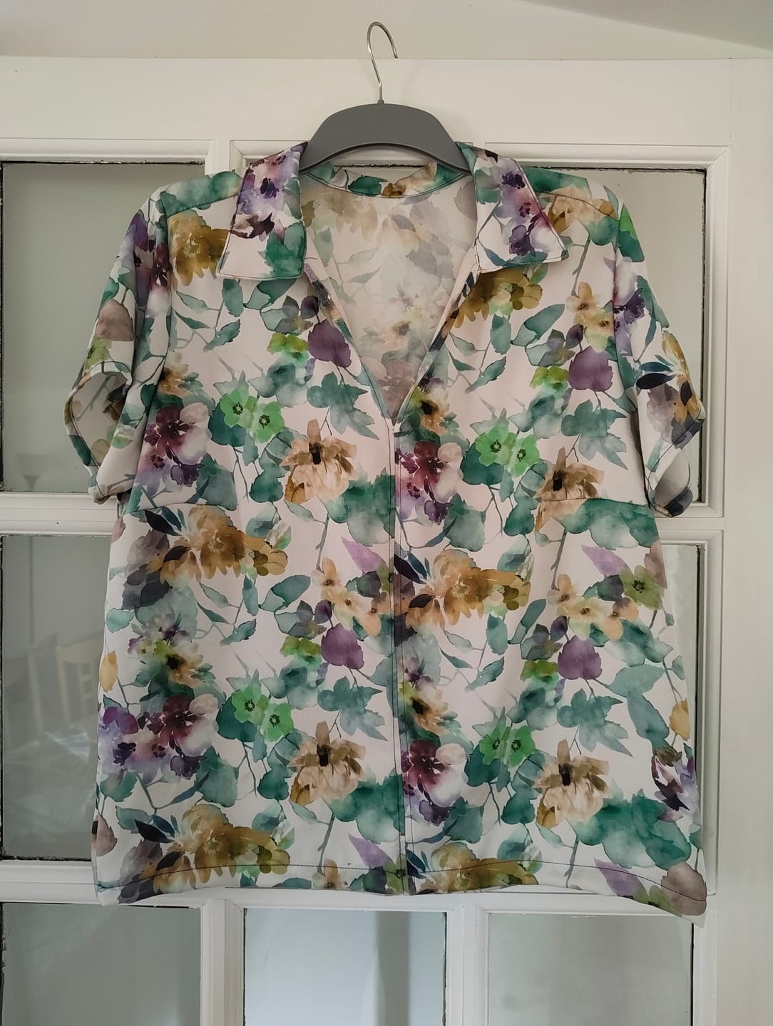 Customer photo review of Wild Watercolour Viscose Satin Fabric
