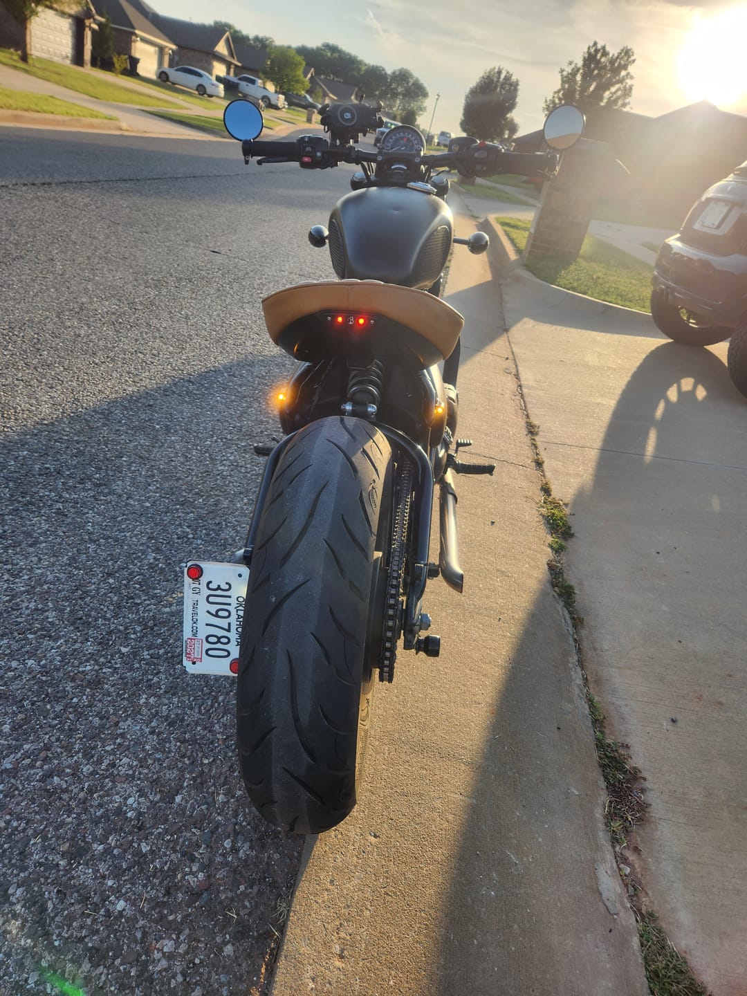 Customer photo review of Triumph Bobber Machined Rear Seat Brake Kit - Kellermann Atto Integral LED's