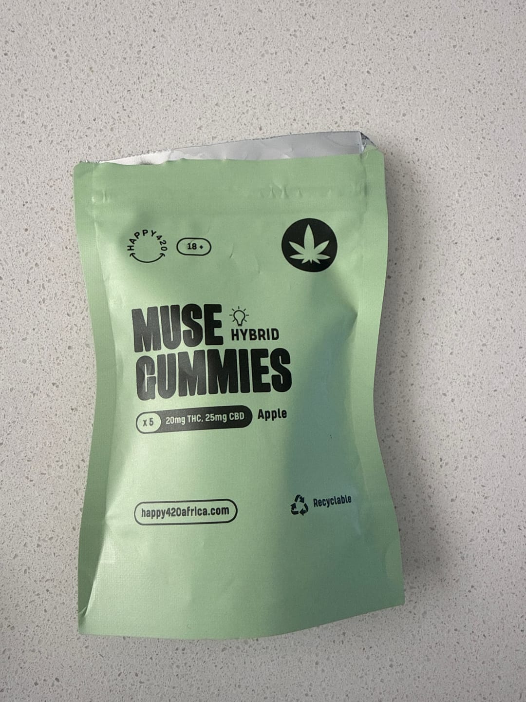 Customer photo review of THC Muse Gummies - Apple