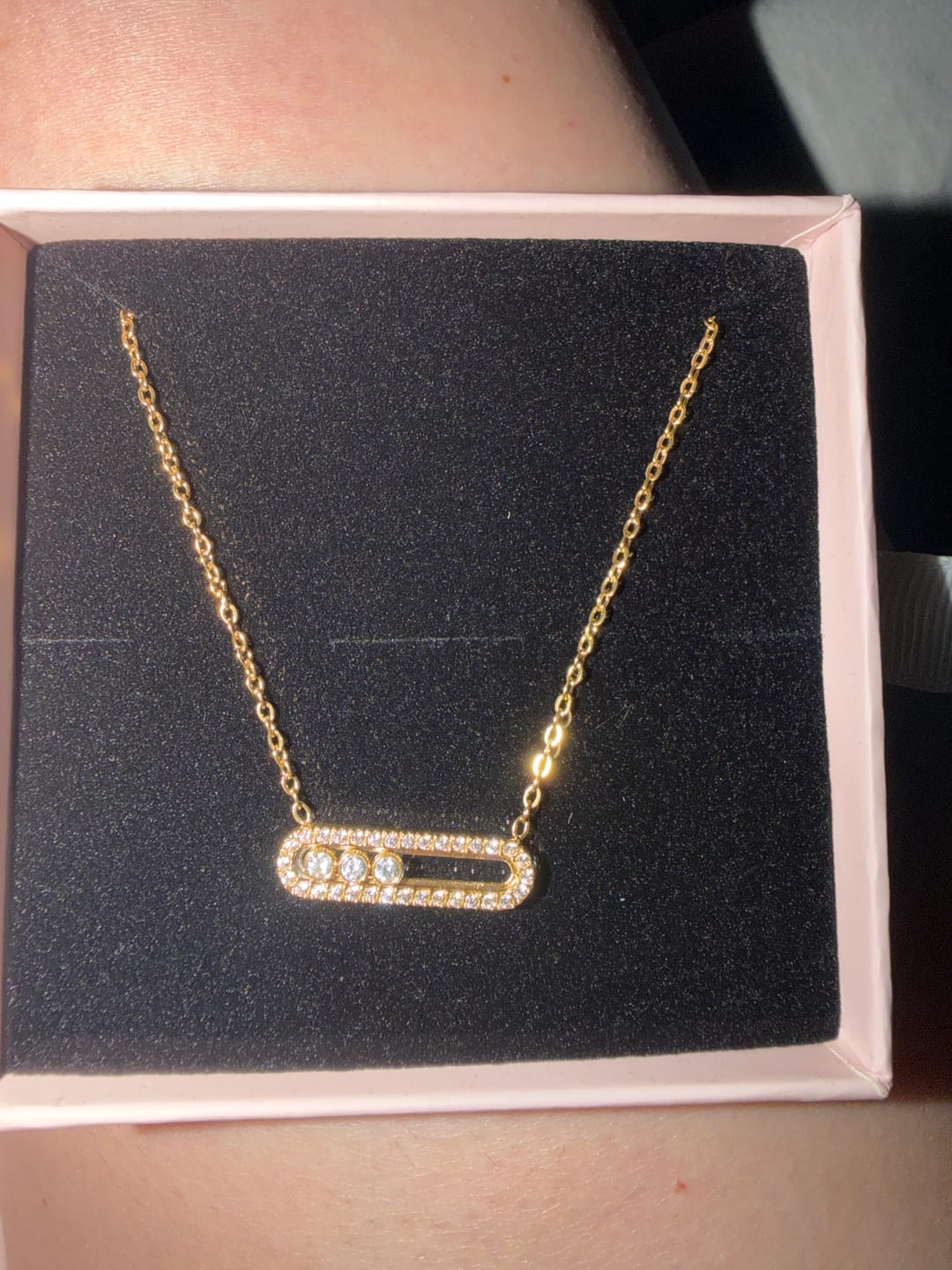 Customer photo review of Pave Soul Kette 18K Vergoldet