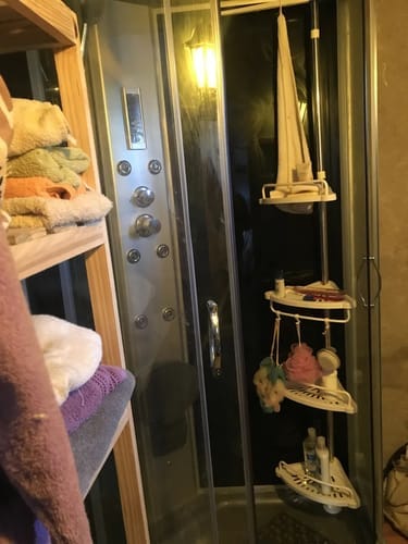 Customer photo review of Esquinero Organizador De Ducha Ajustable