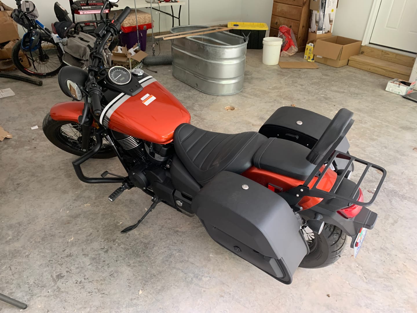 Customer photo review of 28L - Pantheon Medium Quick Mount 2024+ Honda Shadow Phantom 750 Motorcycle Saddlebags