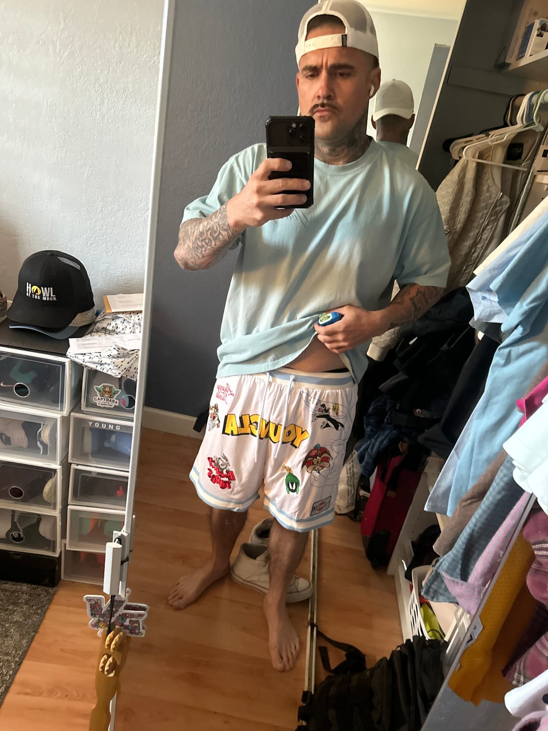 Customer photo review of 1071 - Looney Tunes Embroidered Patch Shorts