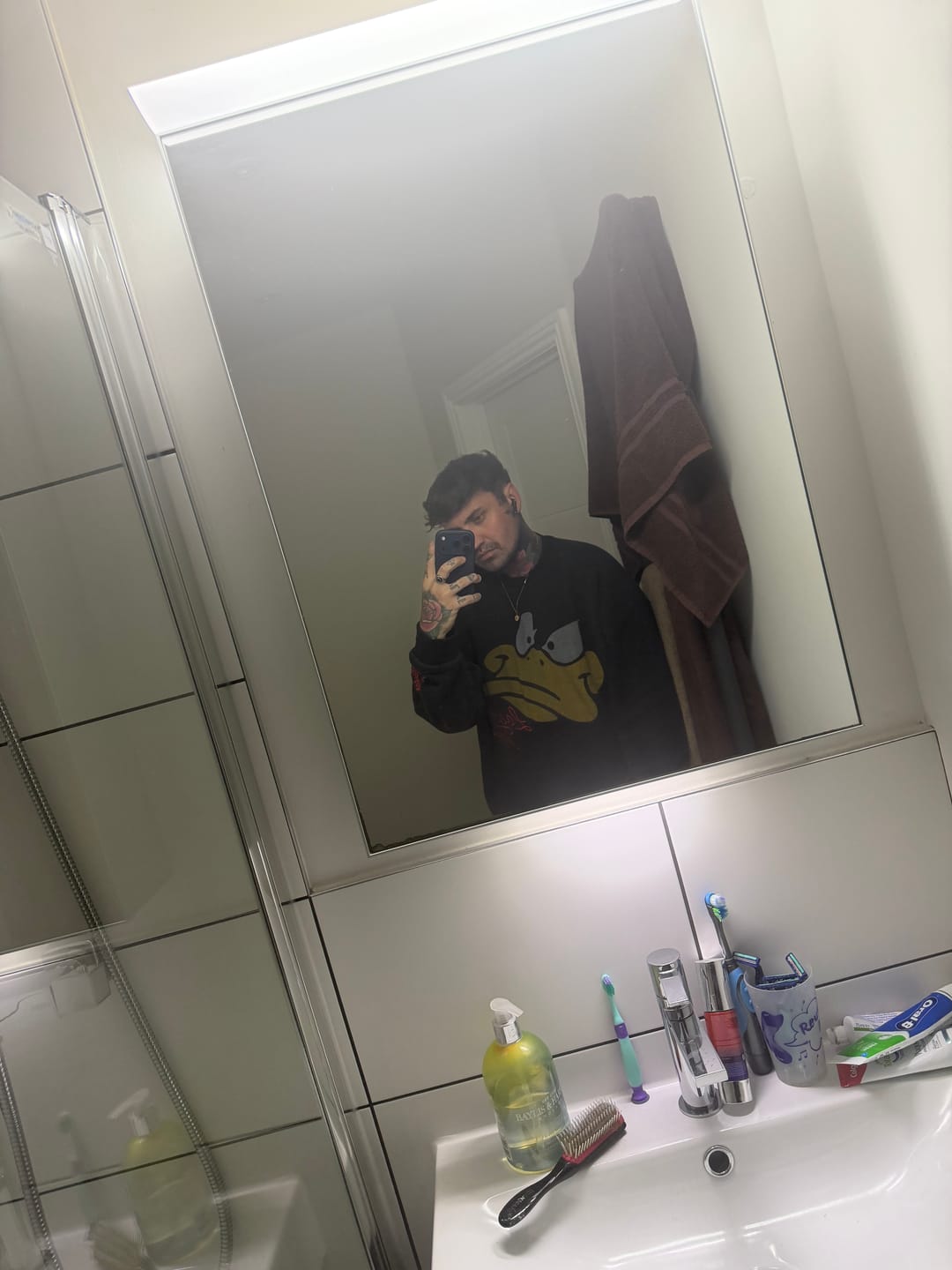 Customer photo review of 5255 - Looney Tunes Face Crewnecks
