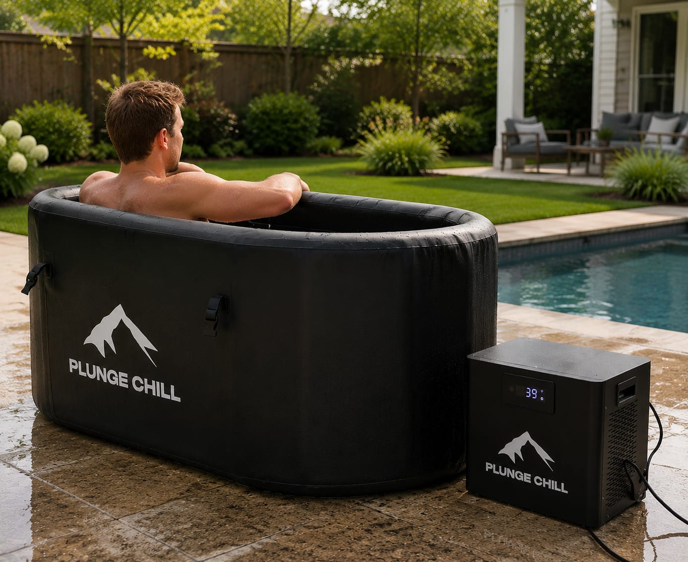 Customer photo review of Cold Plunge Chiller + Pro Tub